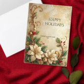 Christmas Floral Holiday Return Address Label (Personaliseer de collectie van deze zelfstandige maker.)