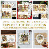 Eenvoudig Goud Script 4 Multi Photo Christmas Feestdagenkaart