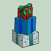 kerstcadeautjes etiket