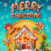 Feesten met mijn aangepaste kerst Gingerbread Legpuzzel