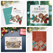 Whimsical Cute Gingerbrood Merry Kerstfeestdag T-shirt