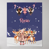 Vrolijk Kerstmis Meisje Rendier Candy Cane Fairies Cadeaupapier