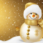 Kerstfeest Gouden Sneeuwman Winter Vakantie Papieren Bekers