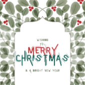 Kleurrijke familie kerstboom Prettig Kerstmis Kaart