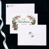 KerstGreenery Wreath Holiday Bier Etiket