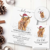 Kerstwinter Koe Calf Baby shower Papieren Bekers