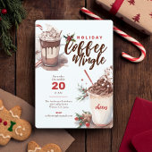 Kerstvakantie Coffee Mingle Holiday Party Acryl Uitnodigingen