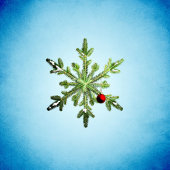 Mooie Snowy Pine Snowflake kerst Servet