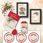 Kerst Holly Branch Party Uitnodiging