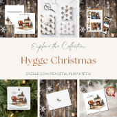 Cottage Hygge Twee Fotokalender Kerstmis Feestdagenkaart