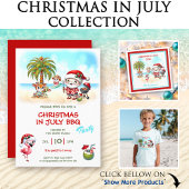 Kerstmis in juli Schattigee Santa Tropical Zomerna T-shirt