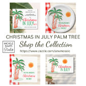 Kerstmis in juli Summer Party Uitnodiging Briefkaart