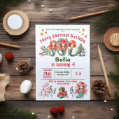 Kerst Zeemeermin Verjaardagspapier Bord