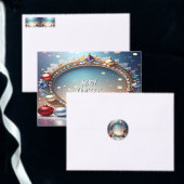 Christmas Jewel Frame Holiday Card Feestdagenkaart