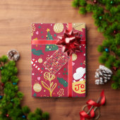 kerstfeest inpakpapier vel (Personaliseer de collectie van deze zelfstandige maker.)