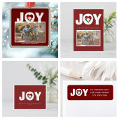 Moderne kerstfeestvreugde met Kerstmis en Holly Be Ronde Sticker