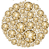 Groene Jade en Gouden Dorp Glas Ornament