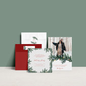 Kerstverlichting en groen kaart