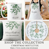 Aangepaste naam Mistletoe Greenery Koffiemok