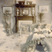 Vintage Kerstmis Inpakpapier Vel