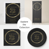 Kerstfeest Zwart Goud Servet