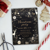 Modern Elegant Kerstfeest Feestelijke Vakantie Briefkaart