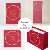 Kerstfeest rood goud kaart