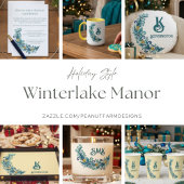 Aqua Merry kerstlint Satijnen Lint