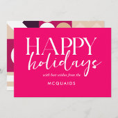 Roze Modern Geometrisch Kerstfeest Kaart