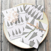 Vrolijke Kerstmis Houndstooth Tree Rubberstempel