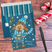 Kersthond blauw Stropdas