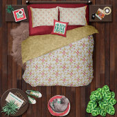 Rood & Goud Holly Bessen & Bladeren in Waterverf Leggings