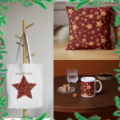 Foto Rood Goud Chique Vintage Kerstmis Feestdagenkaart