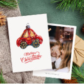 Vrolijk kerstboom Vitnage Auto Ornament Grosgrain Lint