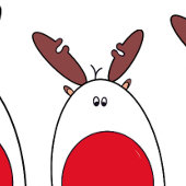 Rudolph the Red Nose Reindeer Kerstadres Etiket