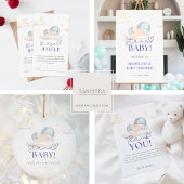 Kerstman Baby Boy Douche Uitnodiging