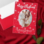 Typografie Winter Snowflake Modern Vrolijk Kerstfe T-shirt (Personaliseer de collectie van deze zelfstandige maker.)