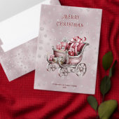 Kerstslee met cadeaus Vakantiepapier Bord (Personaliseer de collectie van deze zelfstandige maker.)