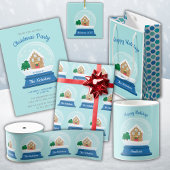 KERSTSNEEUW WERELDBOL ETIKET