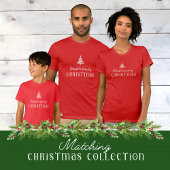 Aangepaste familie kerstboom eenvoudig modern t-shirt