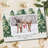 Vakantie voor prettige kerstbomen vierkante sticker