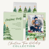 Kerstbomen Groene Aquarel Aangepast Ronde Sticker