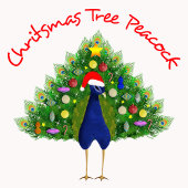 Xmas Peacock Wrapping Paper Flat Sheet Set of 3