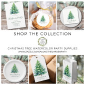 Eenvoudige gepersonaliseerde kerstboom papieren bordje