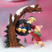 Ornament van de skiër (kerstdorp - 0861)