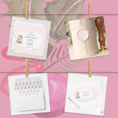 Leuke uilen Waterverf patroon monogram Cadeaulabel