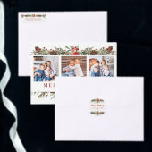 Kerst Waterverf Botanical 3 Foto Cadeaulabel