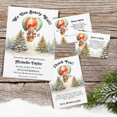 Schattige Kerst Barly Wachten Winter Baby shower Kaart