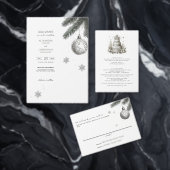 Kerstmis met Details en QR Bruiloft Kaart (Personaliseer de collectie van deze zelfstandige maker.)