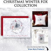 Kerstsneeuw Arctic Fox Winter landschap naam Ornament
